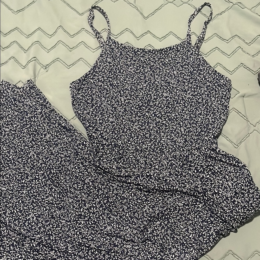 Old Navy Navy and White Jumpsuit